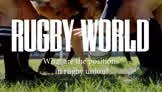 Rugby Union : Players And Positions