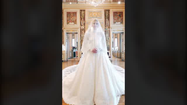 3/4 sleeve ivory dress Ivory 3/4 sleeves lace bridal top #2025 main image 1
