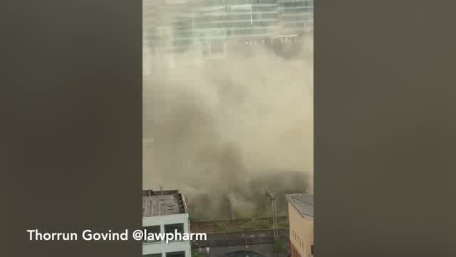 Manchester fire: Blaze breaks out by train station as smoke seen for ...