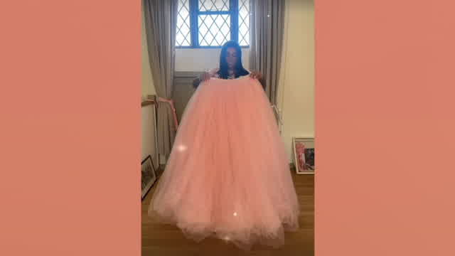 Katie Price shows off dress worn during wedding