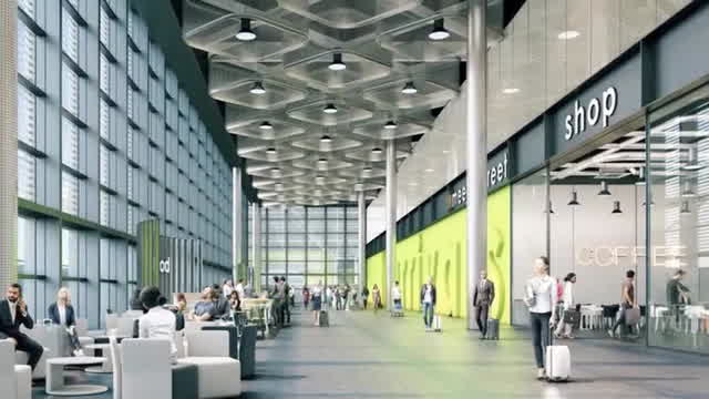 Stansted Airport's new arrivals terminal