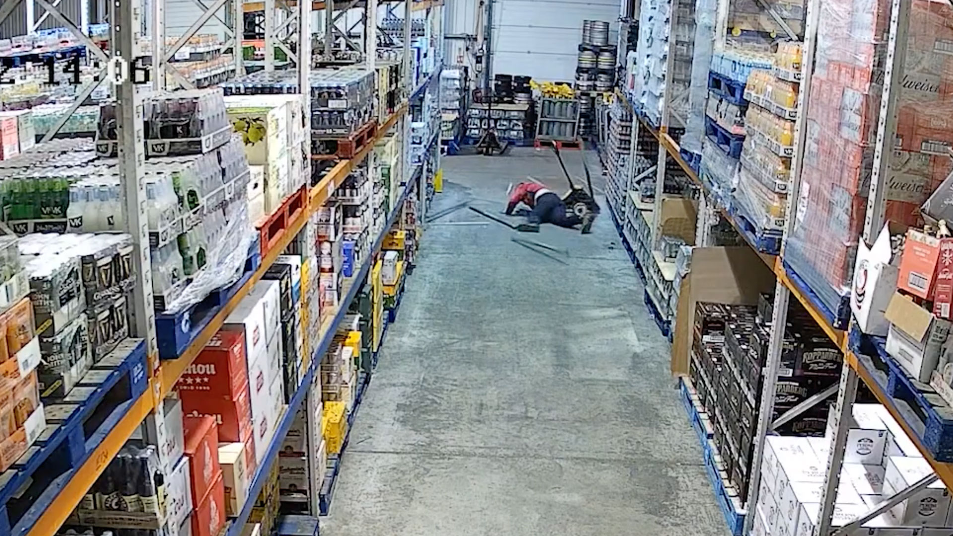 Worker plunges through 'invisible' skylight in Yorkshire factory CCTV footage