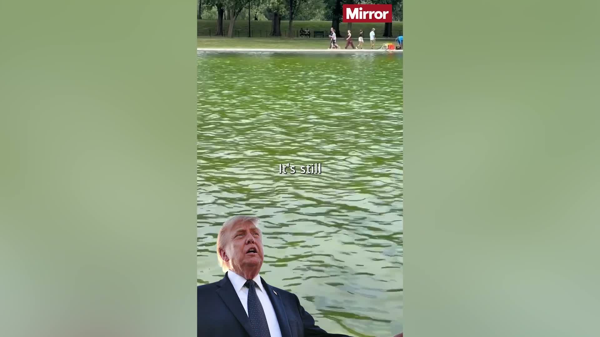 Trump blames vandals for $14m Lincoln Memorial reflecting pool fiasco