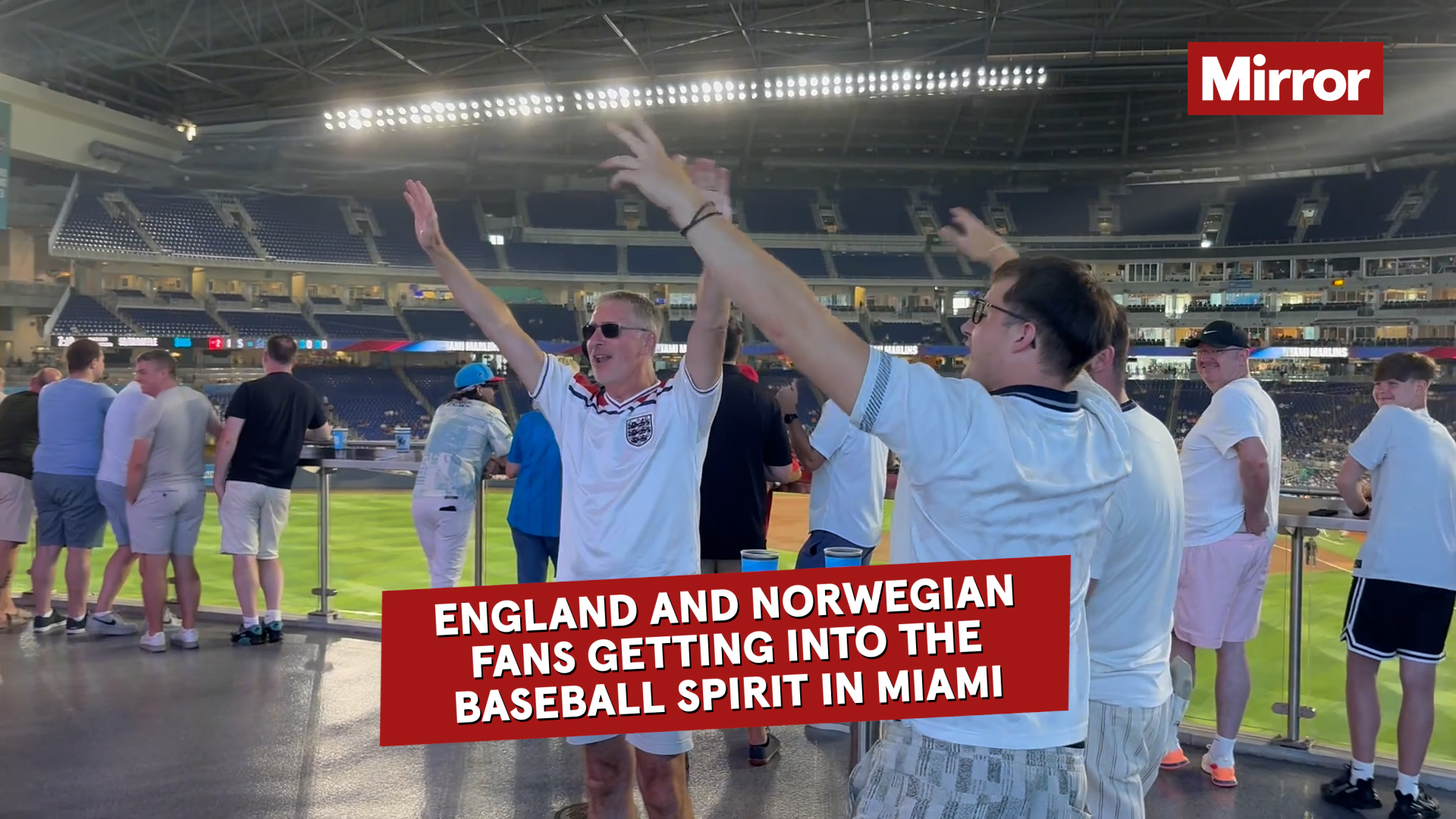 England Fans Invade Miami, Get Support from Marlins Drummer