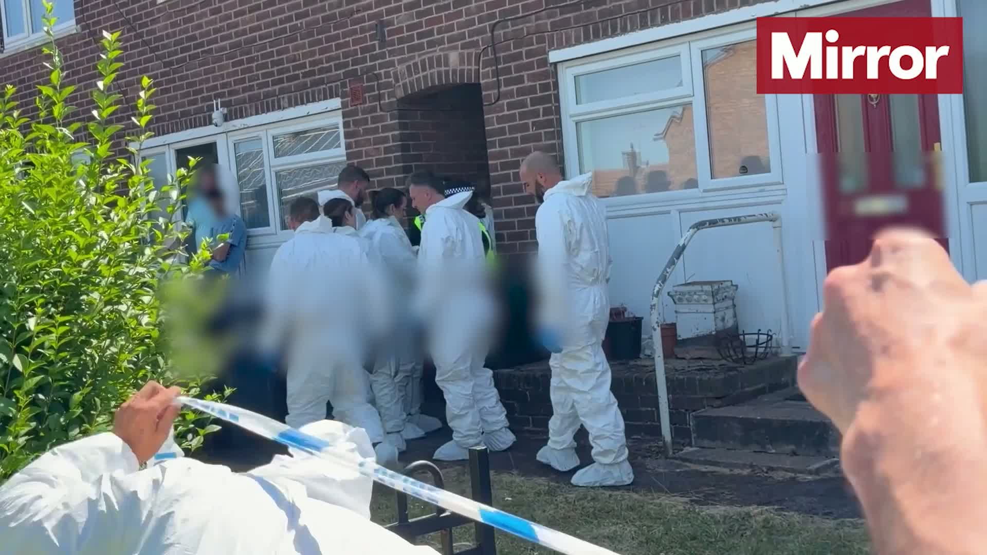  Police search a property in Rotherham