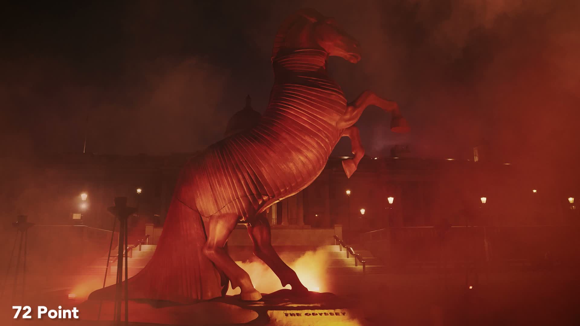 Giant Trojan Horse Installed in Trafalgar Square for Nolan's The Odyssey