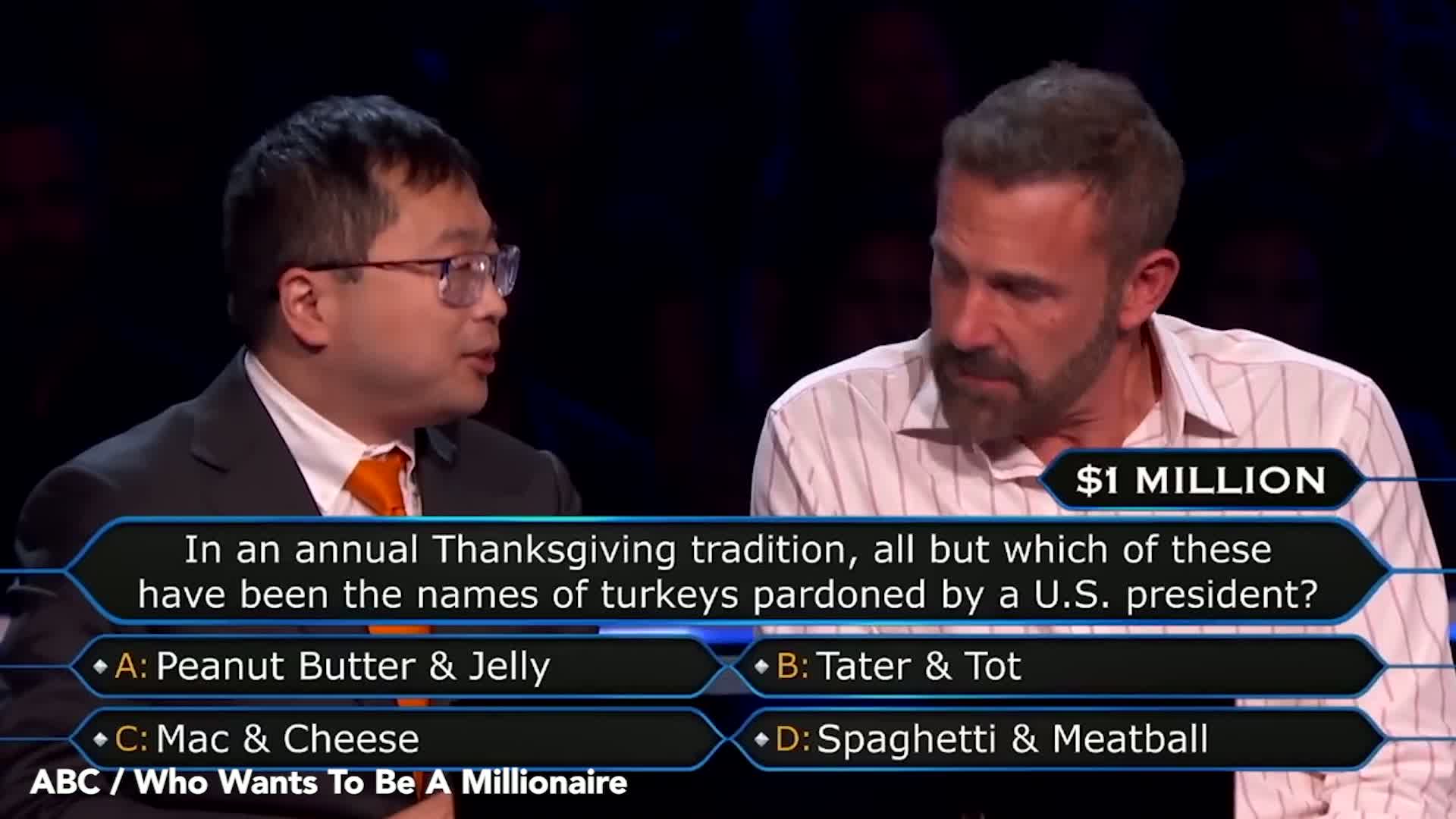 Ben Affleck wins $1m prize on Who Wants to Be a Millionaire