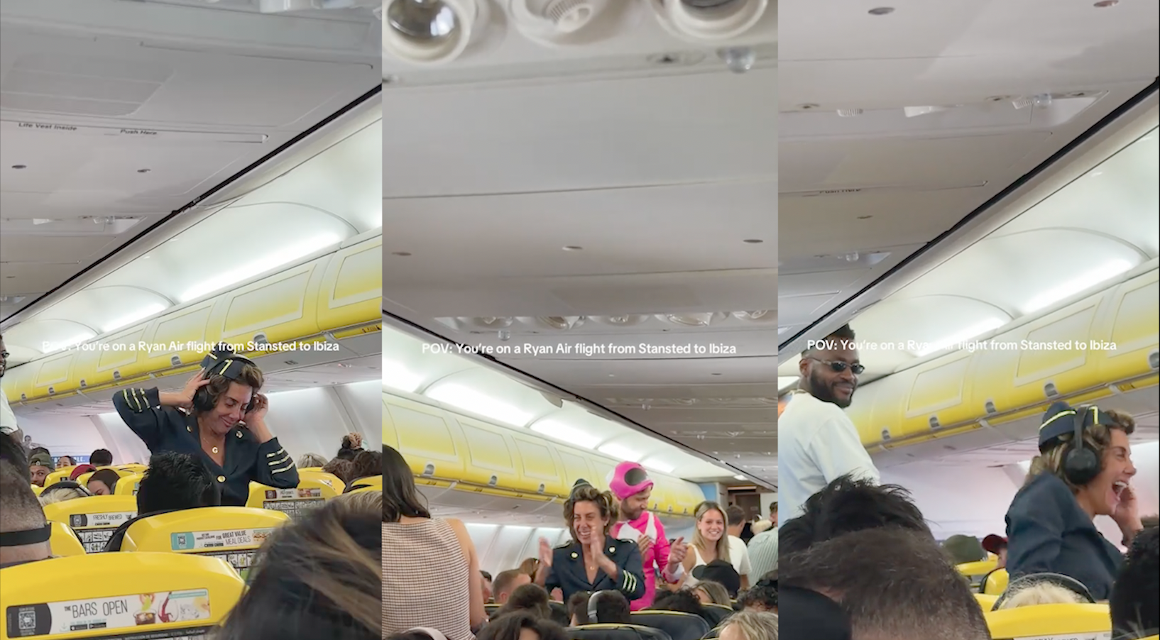 Brit Dressed as Air Stewardess Dances Wildly on Ryanair Hen Do Flight