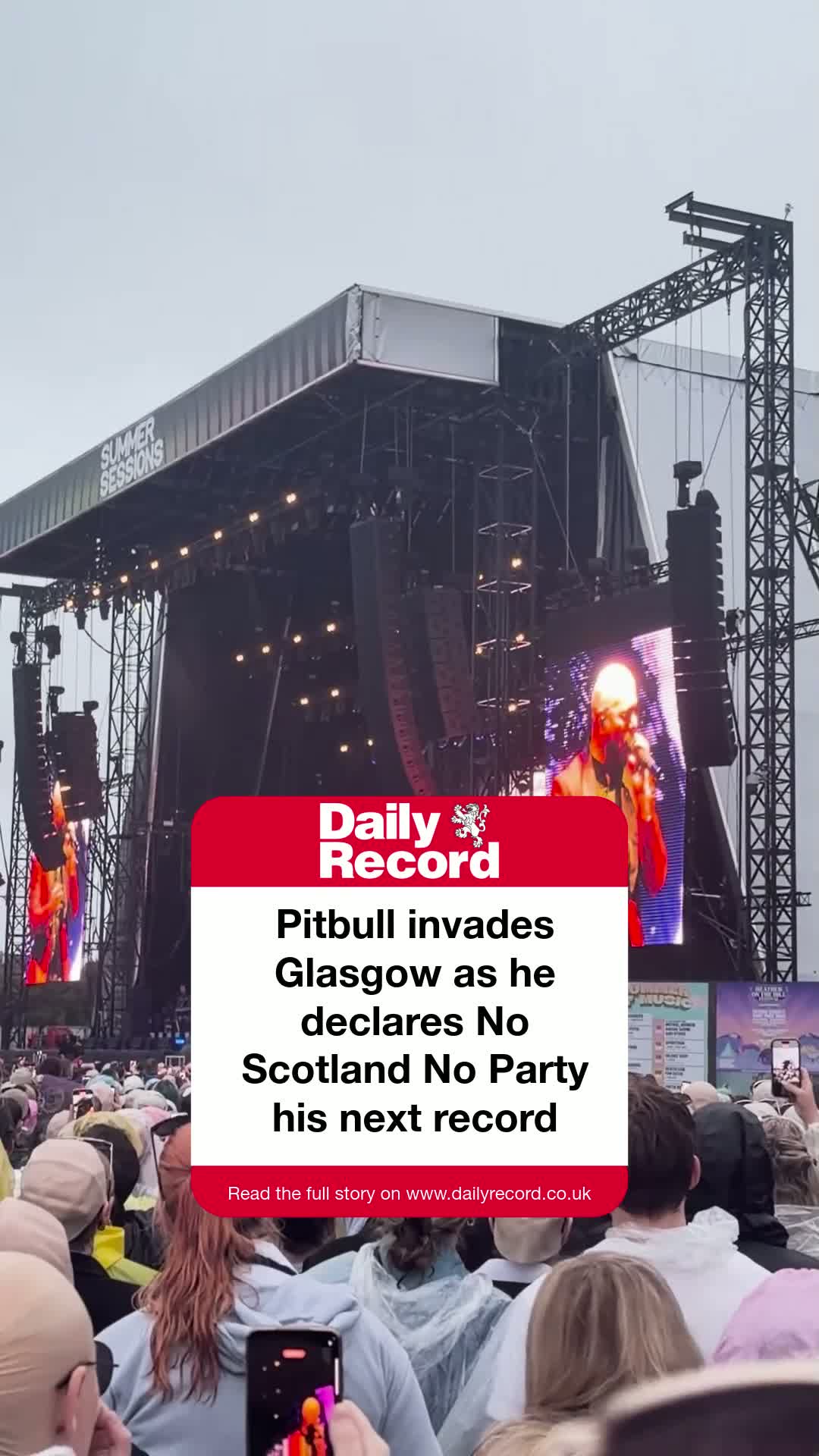 Pitbull Declares No Scotland No Party His Next Record in Glasgow