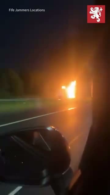 Lorry Bursts into Flames on M8 Near Glasgow, Closing Motorway for Nine Hours
