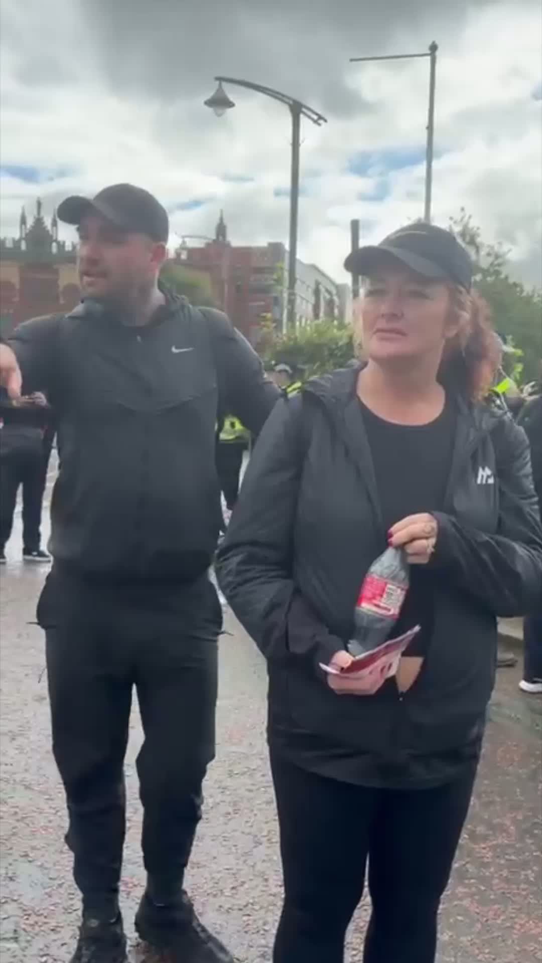 Hundreds gather for right-wing Pink Ladies protest and counter-demo in Glasgow