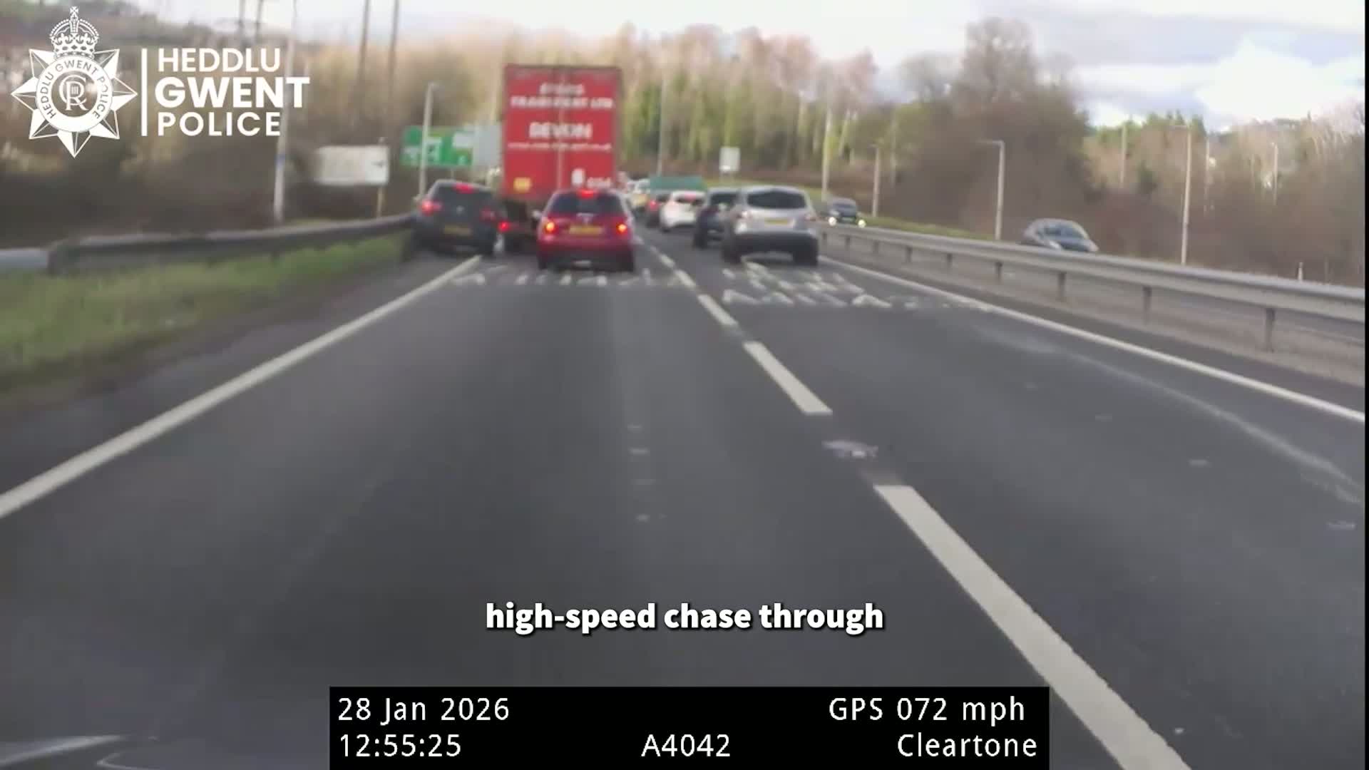Speeding driver weaves through traffic and undertakes ambulance before crashing