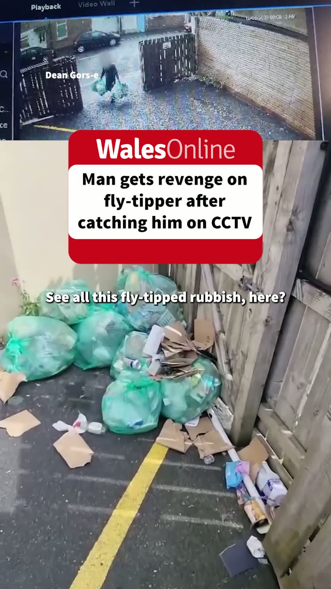 Man catches fly-tipper in the act and dumps rubbish on his doorstep