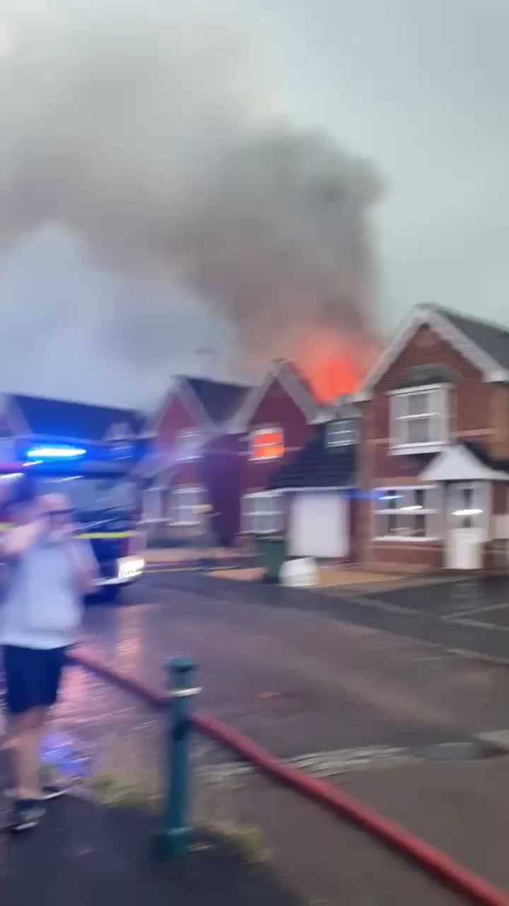 House Struck by Lightning in Bristol Bursts into Flames During Thunderstorms