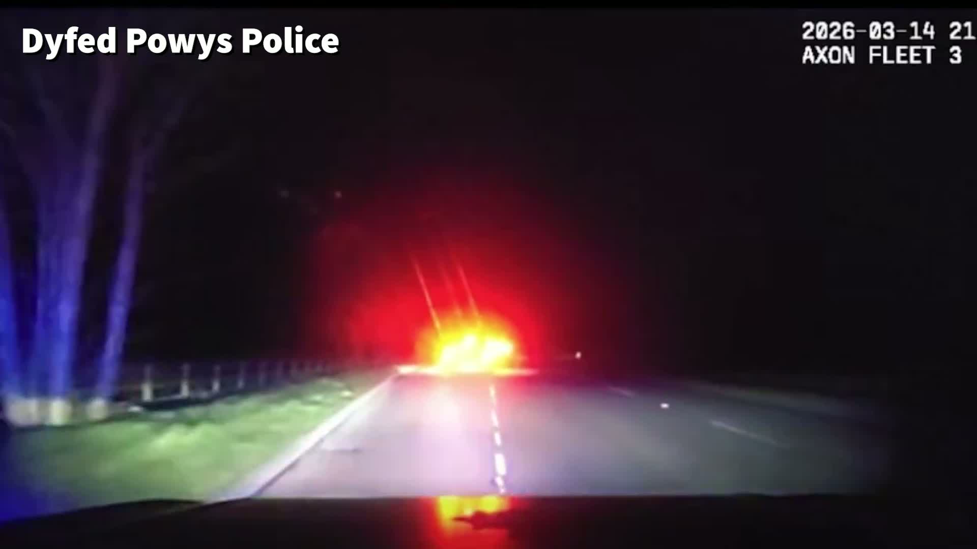 Uninsured Driver Led Police on 100mph Chase in Powys