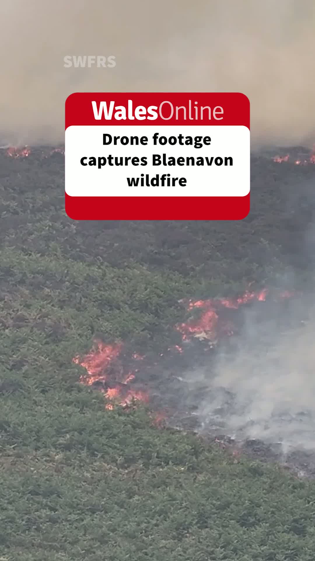 Firefighters Battle 200-Hectare Blaenavon Wildfire, Warn Two Communities