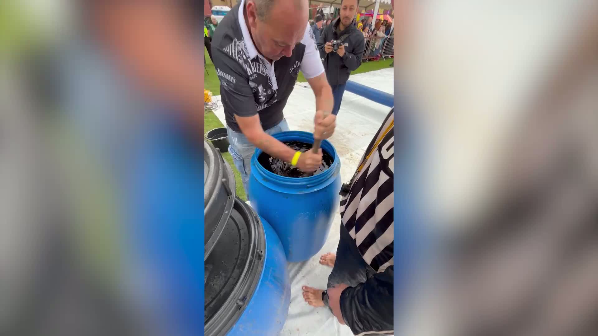 Hundreds turn out at village hosting the World Gravy Wrestling Championships