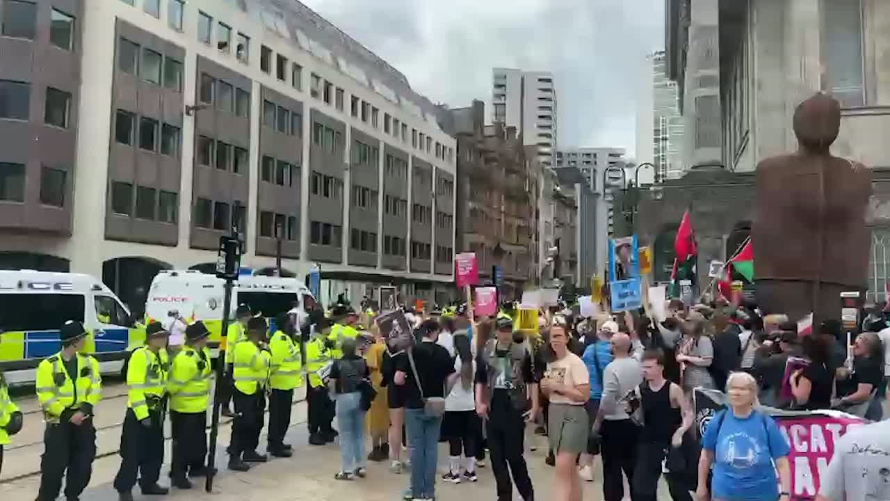 Three arrests at Birmingham anti-racist protest amid Britain Far Right demos