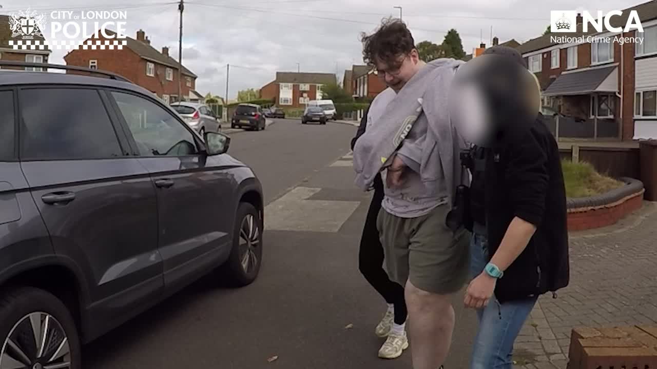 Moment hacker, 17, arrested at Walsall home over UK cyber breach