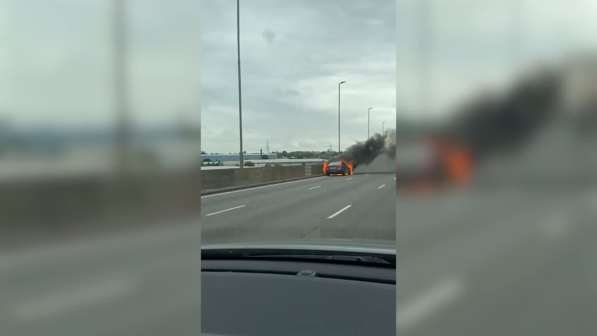 A38 Aston Expressway Car Fire Causes Major Delays in Birmingham