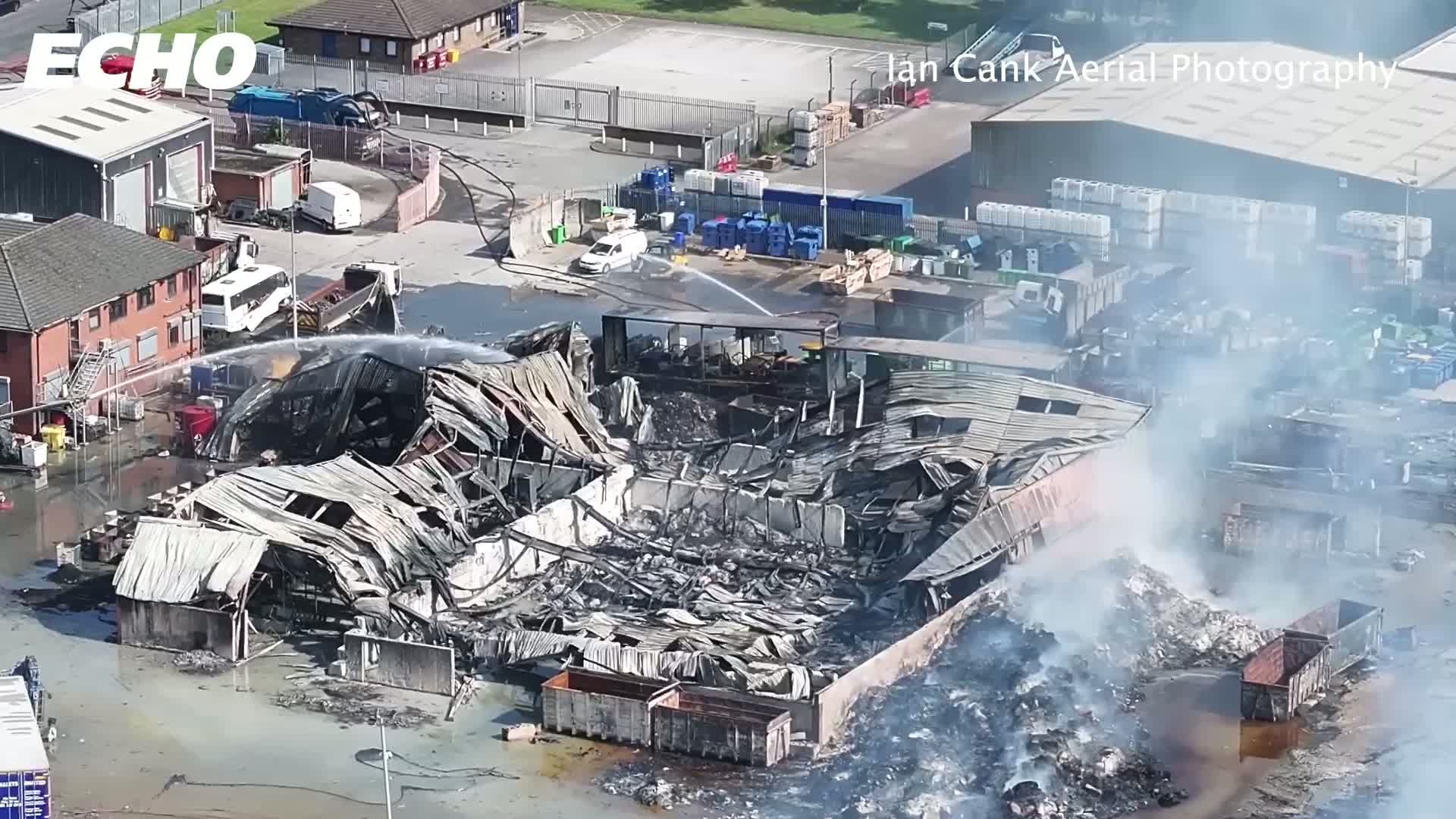 Drone Footage Reveals Devastation After Widnes Industrial Fire