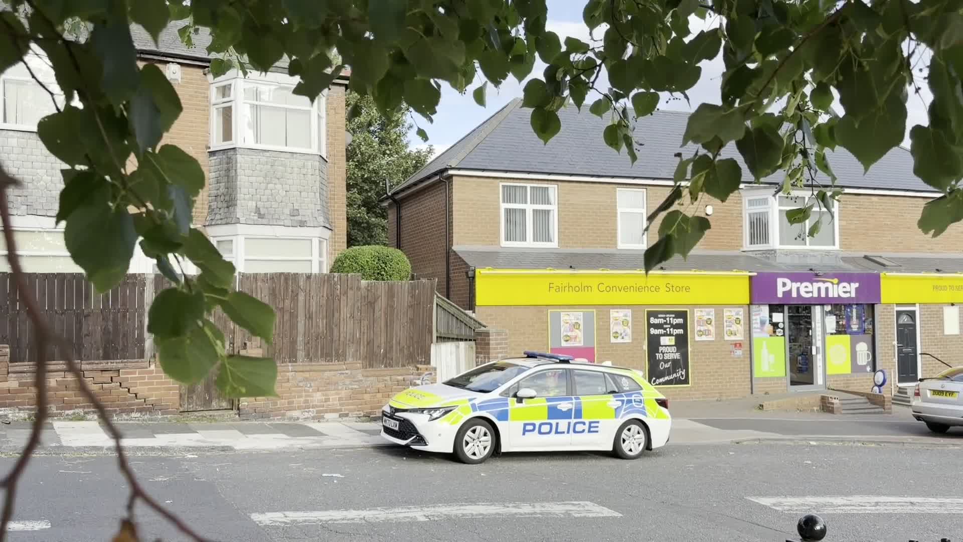 Major emergency response with man in blood-soaked top taken to hospital