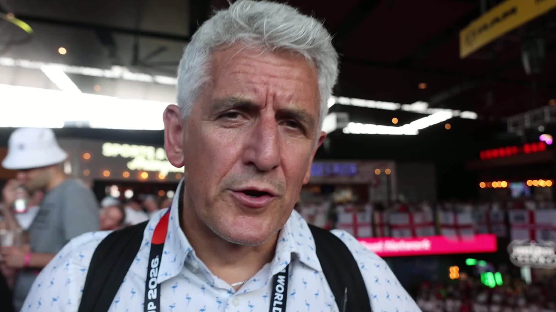 England Fans Party in Dallas Fan Zone Ahead of Croatia World Cup Clash
