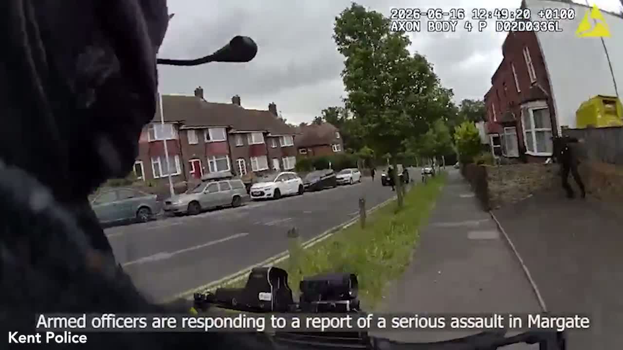 Van driver helps armed police catch suspect in dramatic Kent chase