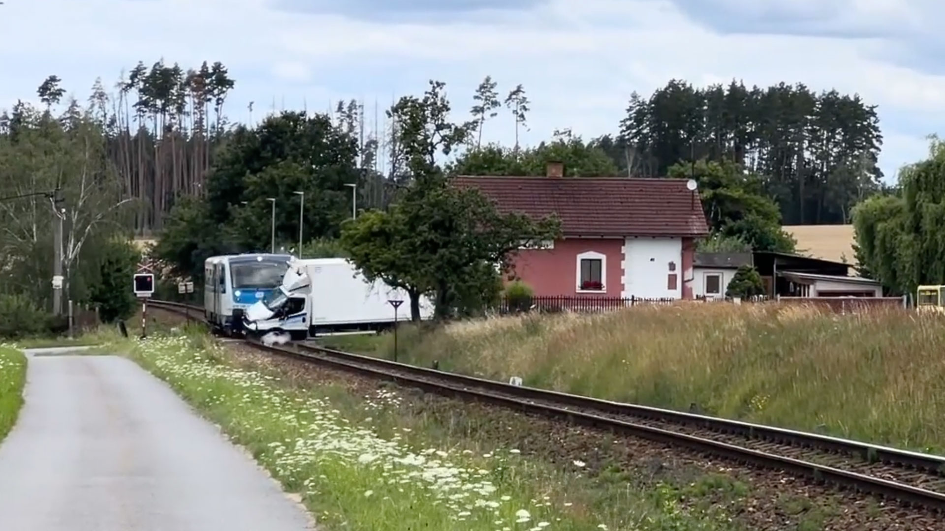 Train Derails After Smashing Into Lorry at Czech Level Crossing