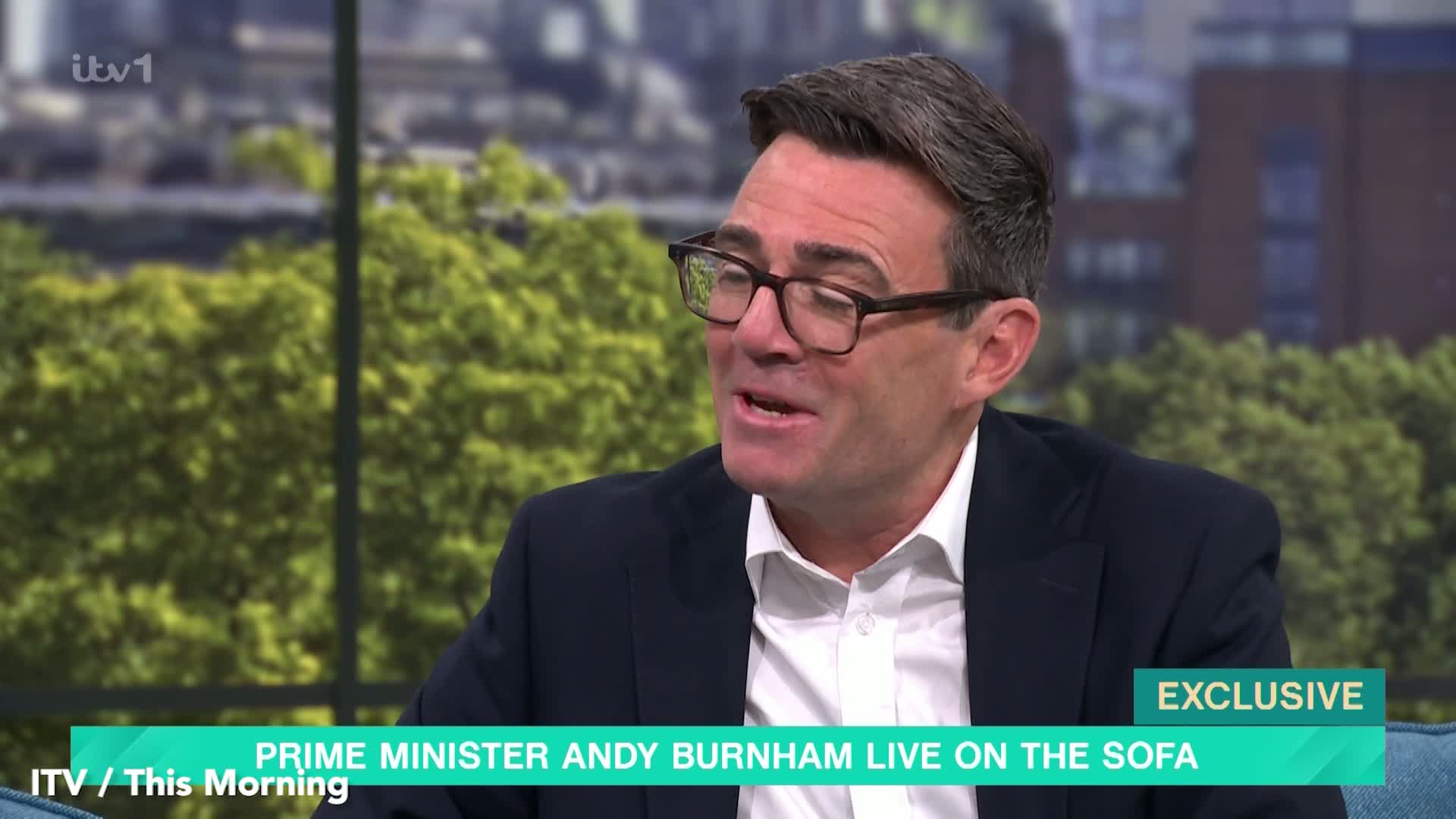 Andy Burnham fights tears on This Morning after father question