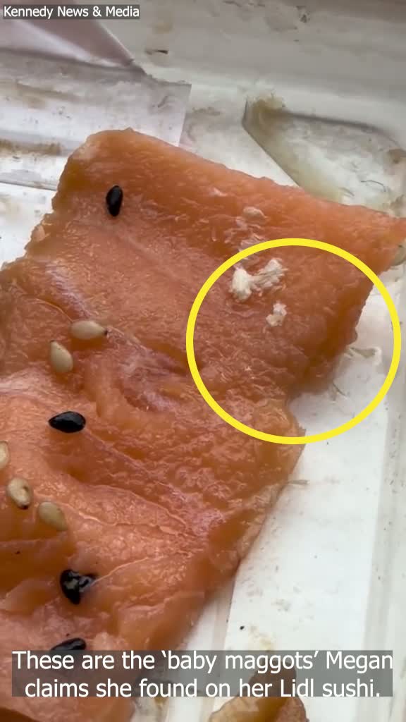 Lidl apologises after woman 'ate fly eggs' in sushi
